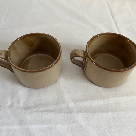 Vintage DANSK Nielstone Spice Flat Mugs Set of 2, Niels Refsgaard Design - Picture 1 of 12